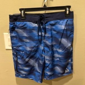EUC Awesome Gerry Board Shorts Swim Trunks Sz Small Blue combo Inside Shorts!!